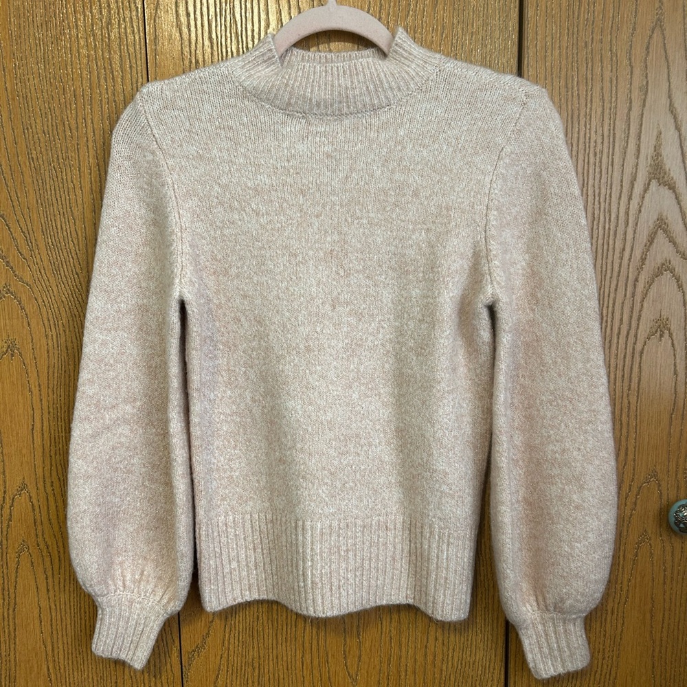Sparkly pink turtleneck sweater